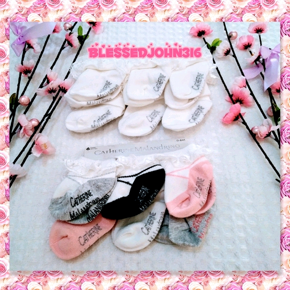 Catherine Malandrino Baby Girl Socks Bundle NWT